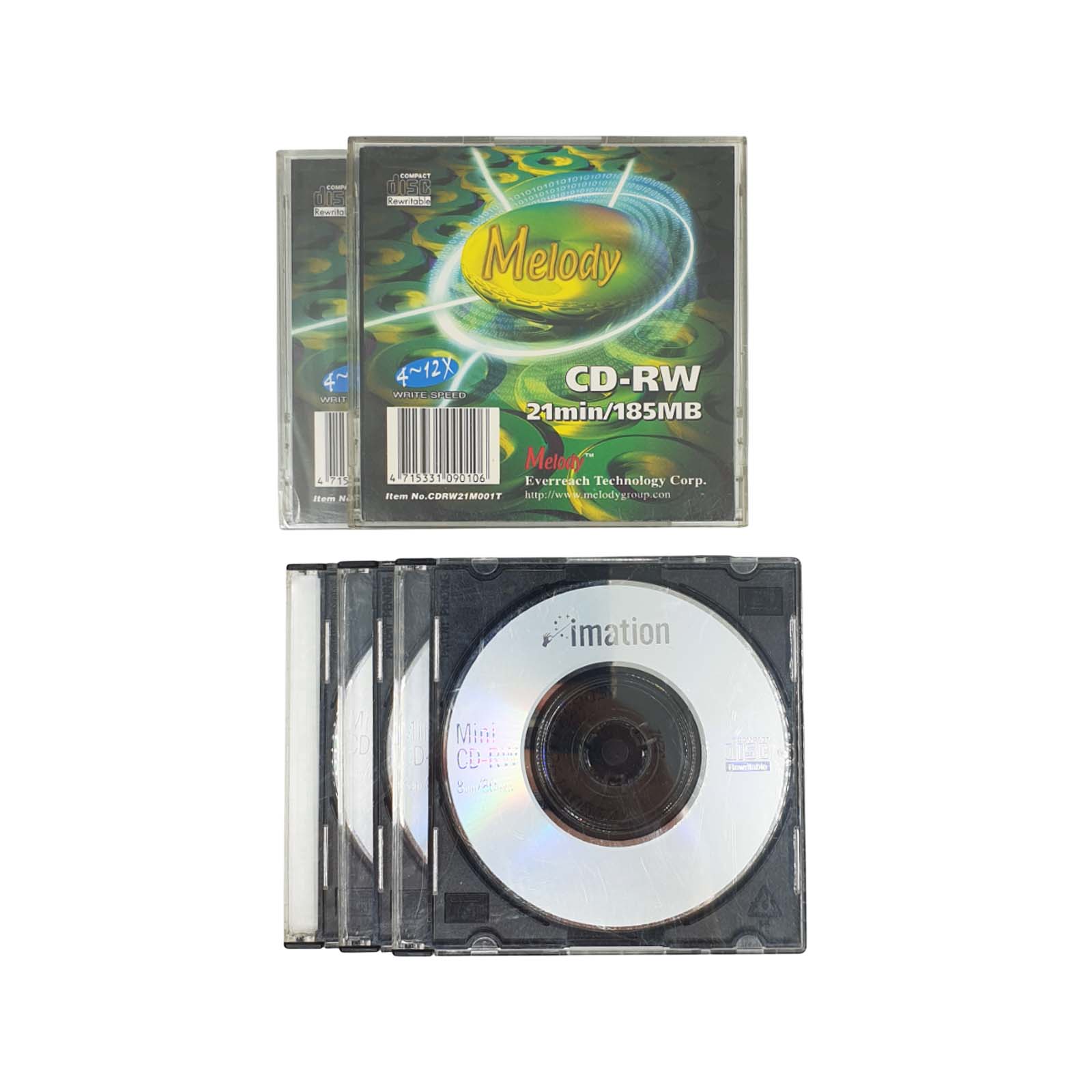 소니 SONY DVD-RW Double Sided Disk 미니 8cm 공CD 7장+멜로디 이메이션 CD-RW 미니 8cm 공CD 5장 일괄 (새상품)